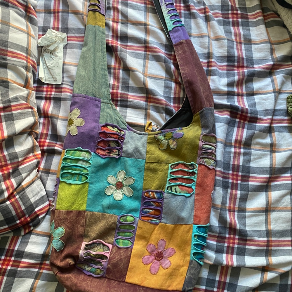 miss matched print cross body bag